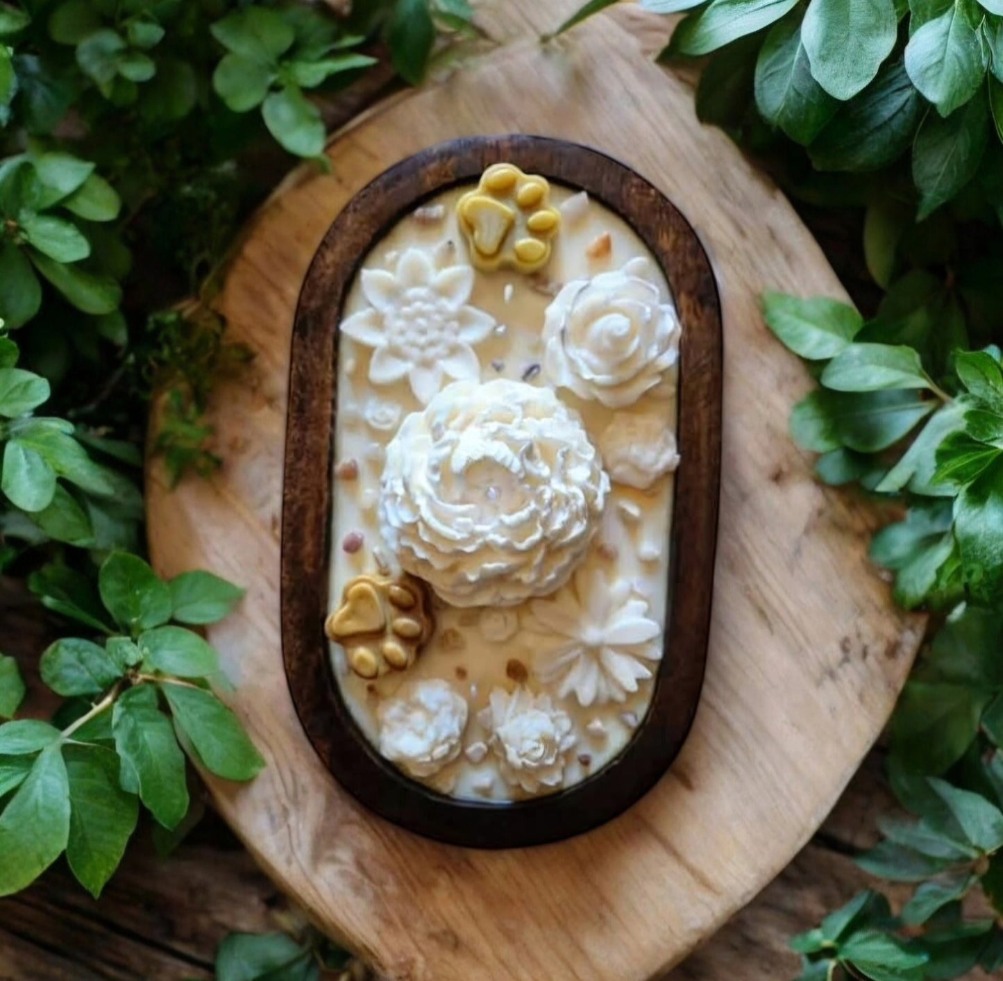Large Pet Lover Wooden Dough Bowl